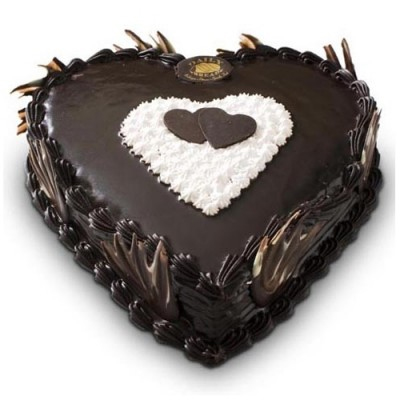 Chocolate Truffle Heart Shaped 1kg Cake