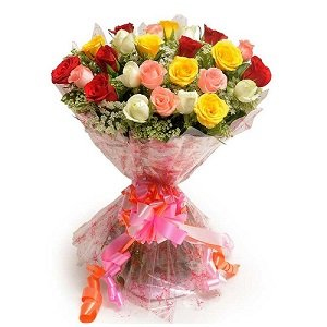 Bunch of 25 Mixed Roses