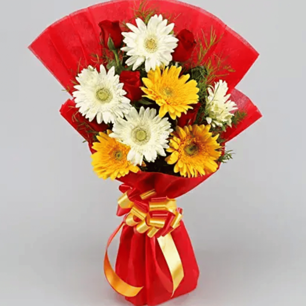 Mixed Gerbera & Rose Bouquet