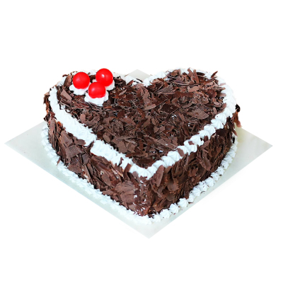 1 Kg Heart Shape Black Forest Cake