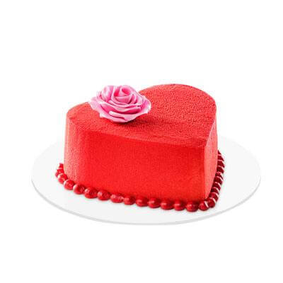 1 Kg  Heart  Shape Red Velvet Cake