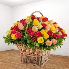 Royal Basket Arrangement of 100 Roses